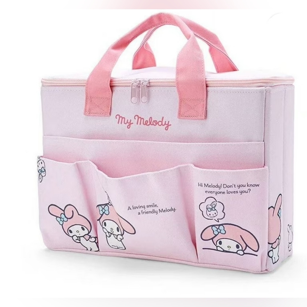 My Melody Pink Zip Around Tote Bag 13 Inch NWOT - Picture 1 of 11